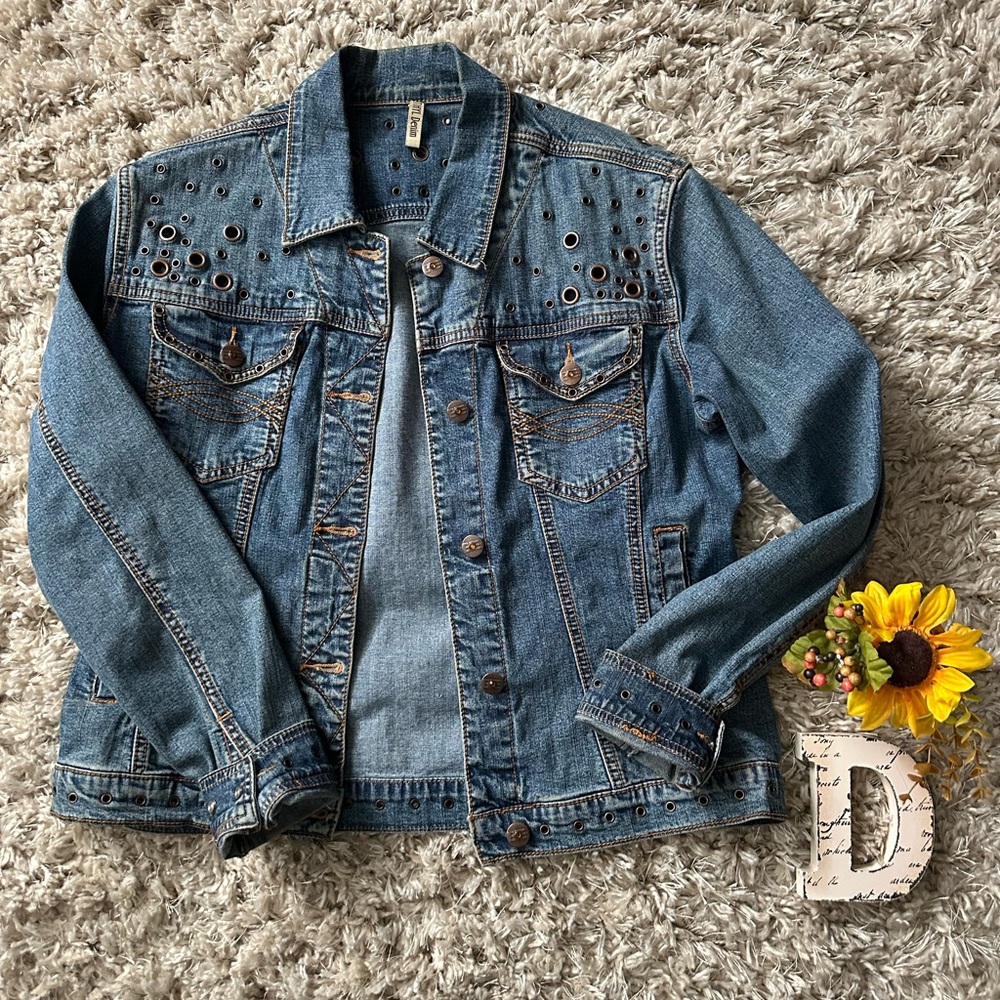 Denim Studded Jacket